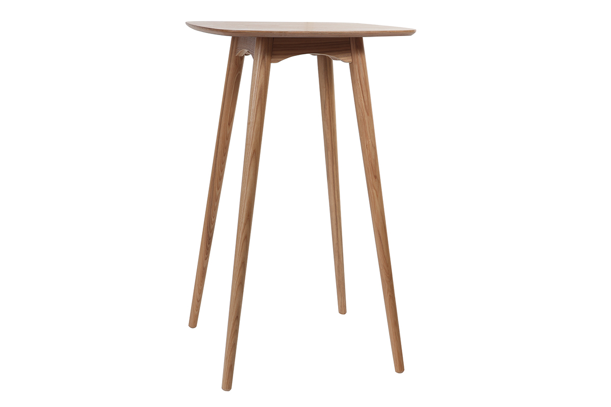 Table haute carr�e fr�ne scandinave L60 cm BALTIK