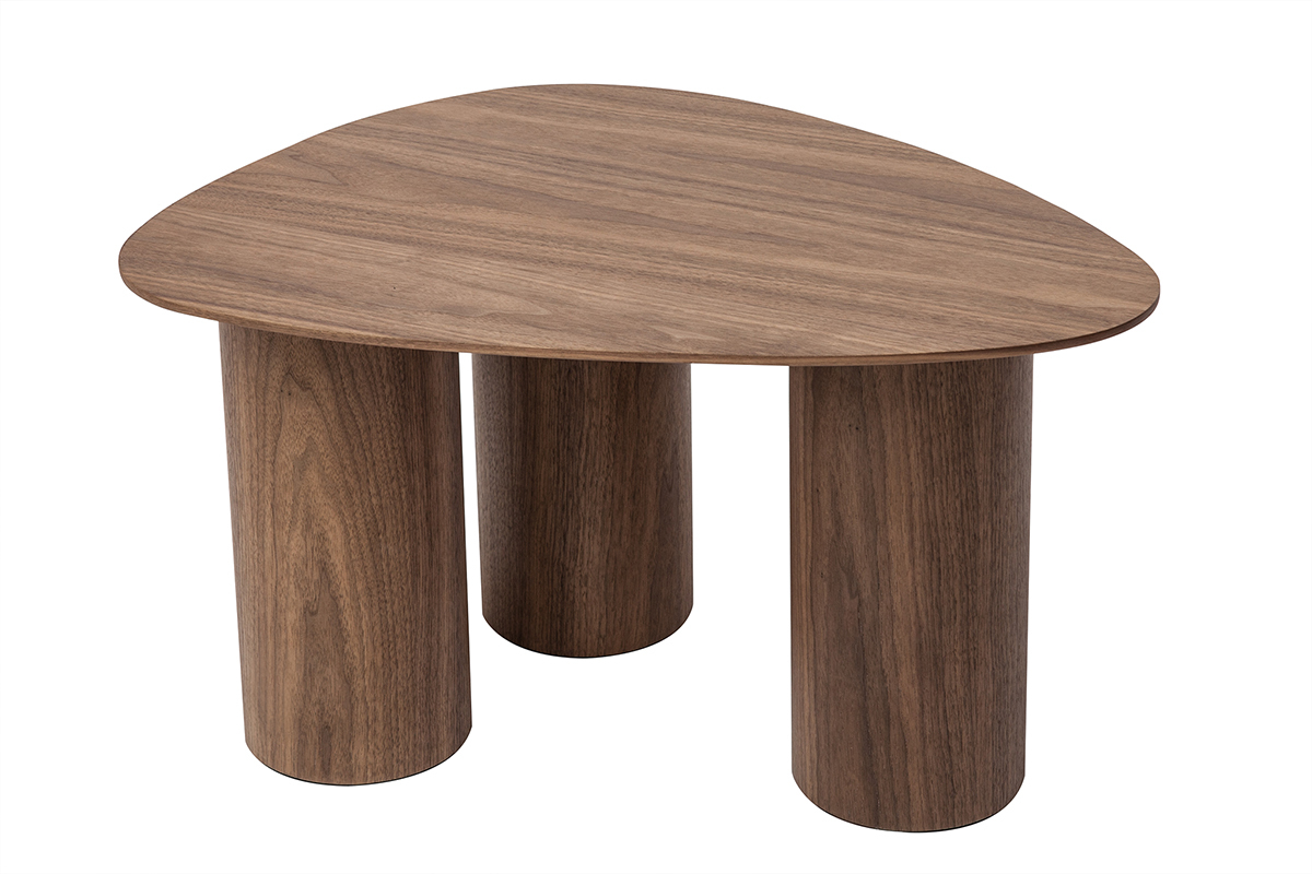 Tables basses gigognes design en bois fonc� (lot de 2) FOLEEN