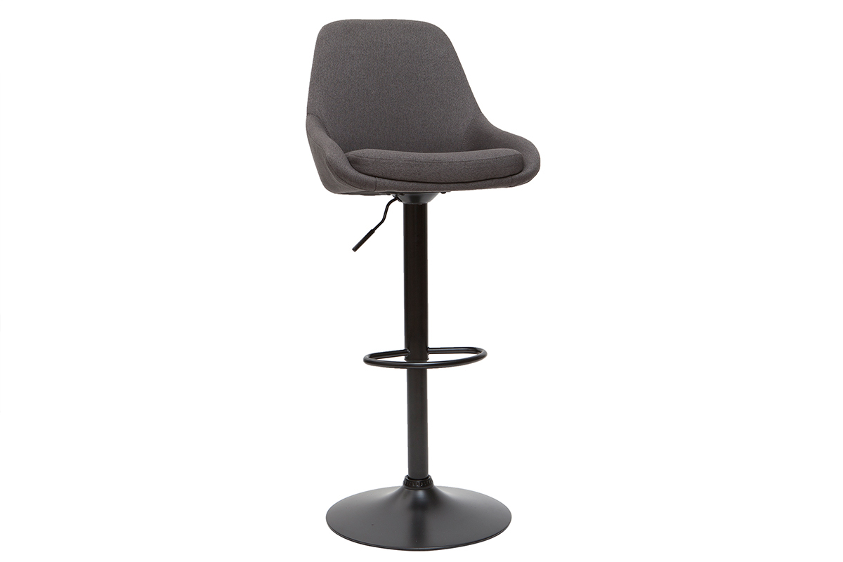 Tabourets de bar design r�glables gris fonc� (lot de 2) HOLO