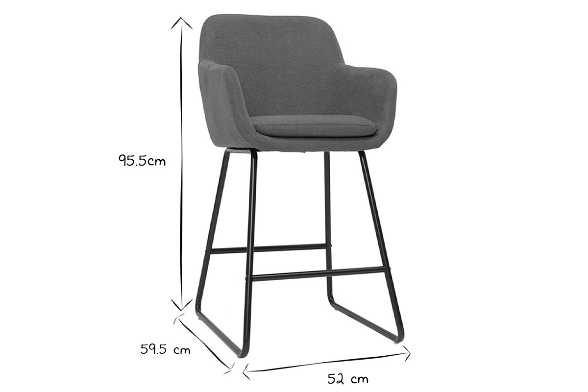 Tabourets de bar en tissu effet velours terre br�l�e H65 cm (lot de 2) AMIKA