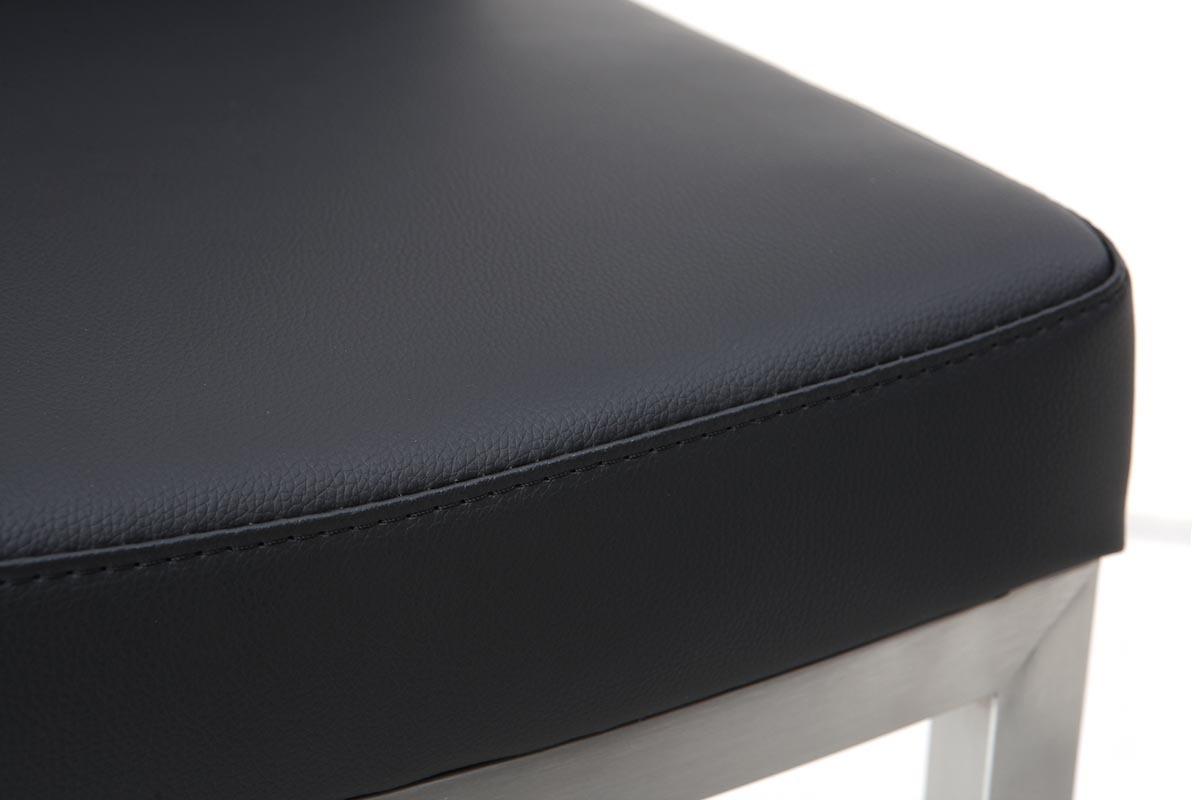 Tabourets de bar relevables noir et acier chrom� (lot de 2) KYLE