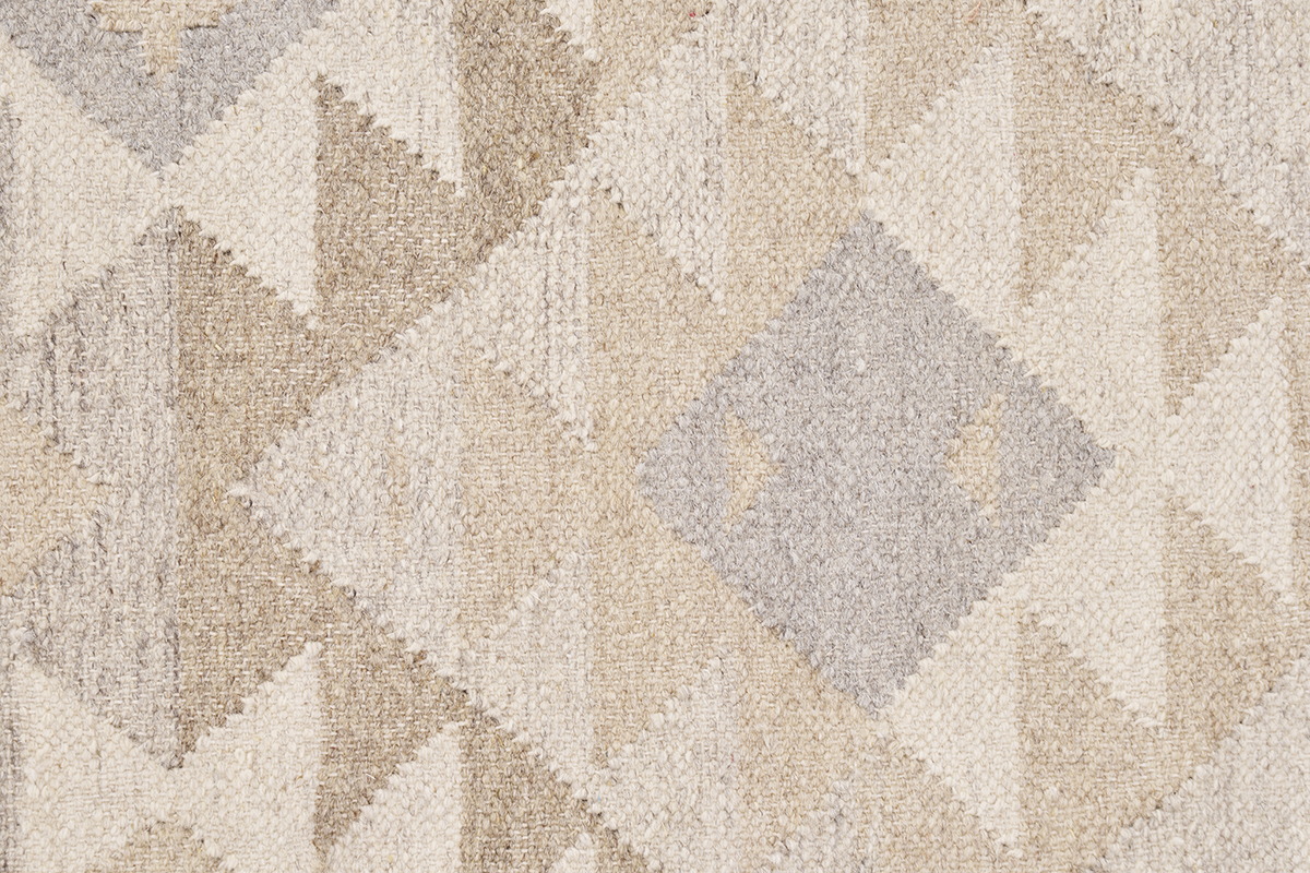 Tapis berb�re beige � motifs en laine et coton 160 x 230 cm MAKA�