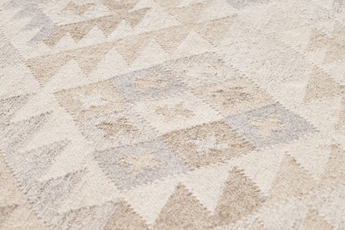 Tapis berb�re beige � motifs en laine et coton 160 x 230 cm MAKA�