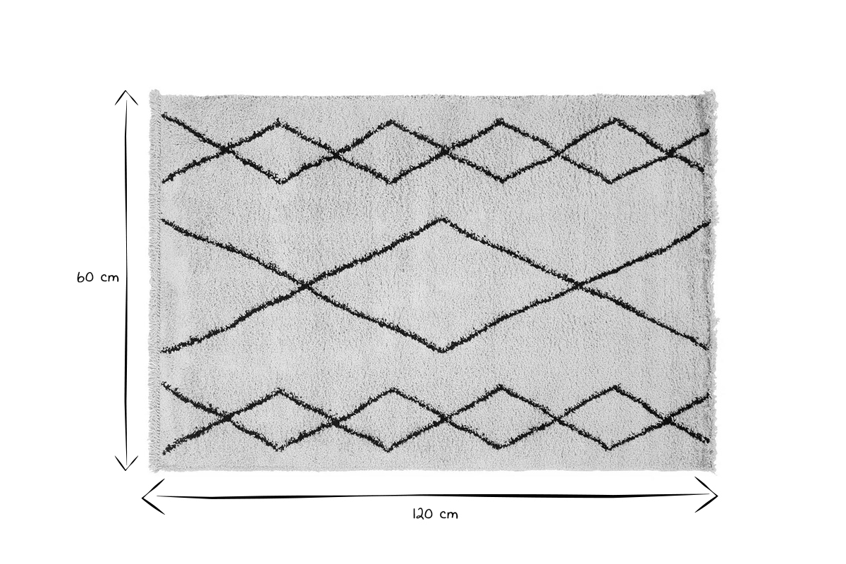 Tapis / Descente de lit style berb�re 60 x 120 cm TRIBU