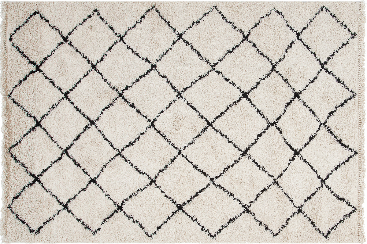 Tapis /  descente de lit style berb�re �cru 60 x 120 cm ZELIA