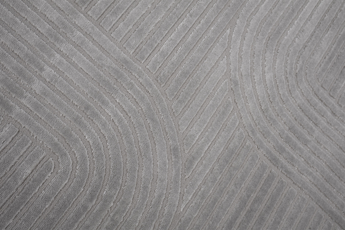 Zoom tapis graphique rectangulaire gris 160 x 230 cm MAGNUS