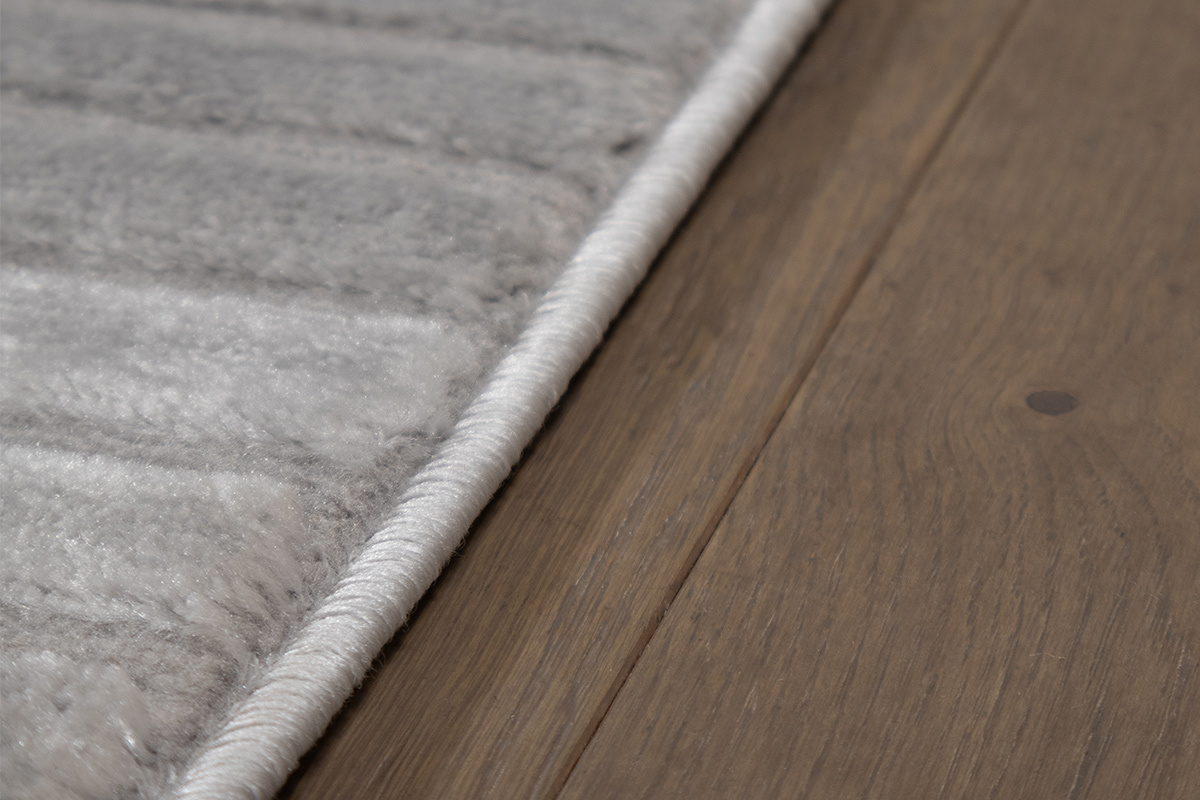 Focus tapis graphique rectangulaire gris 160 x 230 cm MAGNUS