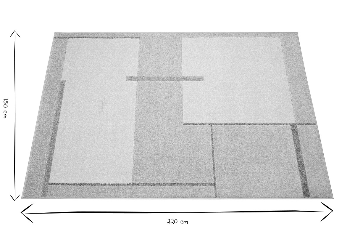 Dimensions tapis rectangulaire beige � motifs 150 x 220 cm IRENE