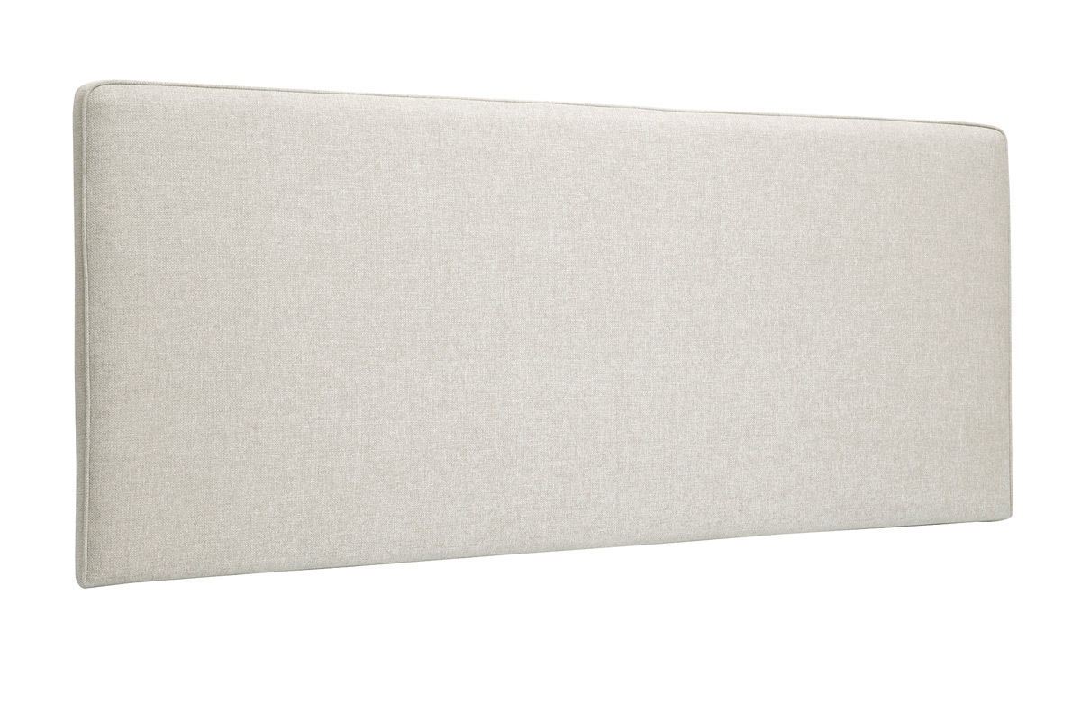 T�te de lit � suspendre en tissu beige L180 cm LILY