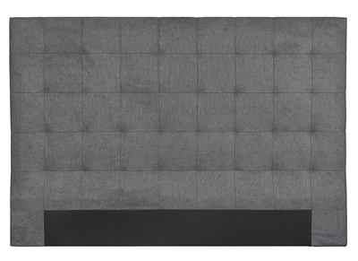 T&ecirc;te de lit capitonn&eacute;e en tissu gris anthracite L180 cm HALCIONA