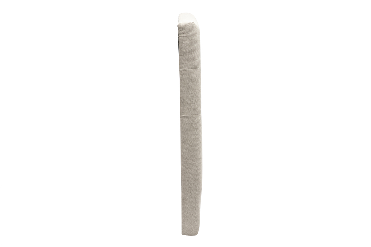 T�te de lit capitonn�e en tissu naturel L160 cm ENGUERRAND
