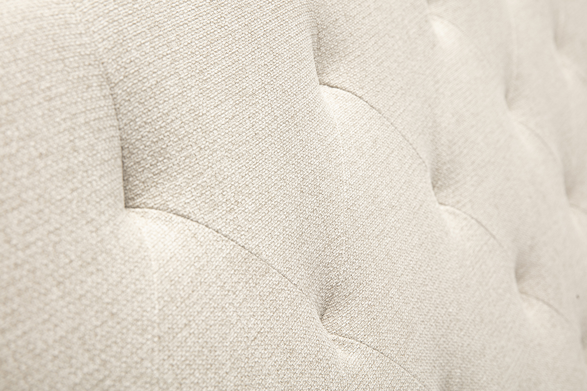 T�te de lit capitonn�e en tissu naturel L160 cm ENGUERRAND