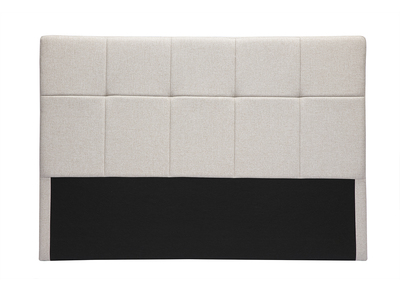 T&ecirc;te de lit en tissu beige cr&egrave;me L160 cm CLOVIS