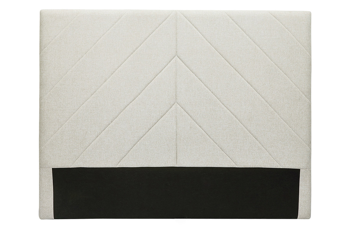 T�te de lit en tissu beige L160 cm AVAH