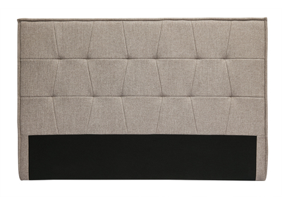 T&ecirc;te de lit en tissu taupe L170 cm SUKA