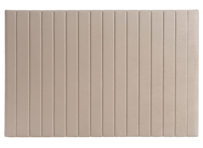 T&ecirc;te de lit en tissu velours taupe L170 cm NEHA