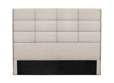T&ecirc;te de lit moderne en tissu beige naturel L160 cm ANATOLE